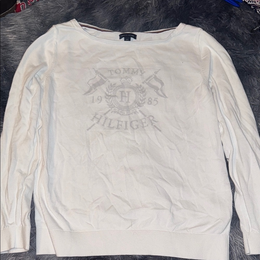Tommy Hilfiger Cream Logo Sweater